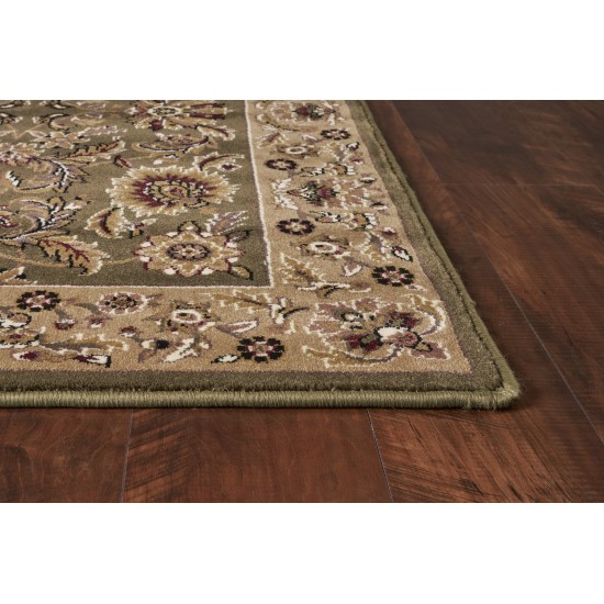 Cambridge Green/Taupe Kashan 20" x 31" Rug