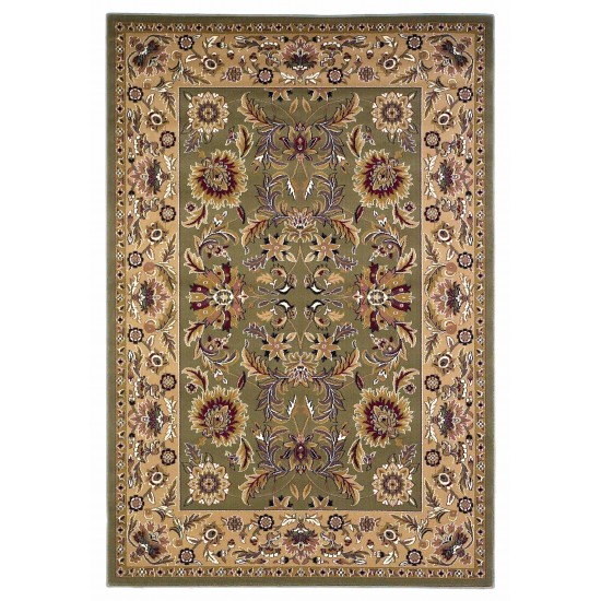 Cambridge Green/Taupe Kashan 3'3" x 4'11" Rug