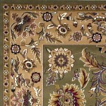 Cambridge Green/Taupe Kashan 7'7" Octagon Rug