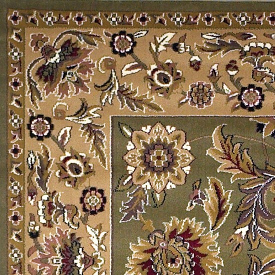 Cambridge Green/Taupe Kashan 7'7" Octagon Rug