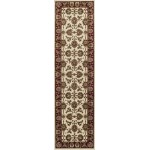 Cambridge 7312 Ivory/Red Kashan 2'2" x 7'11" Runner Rug