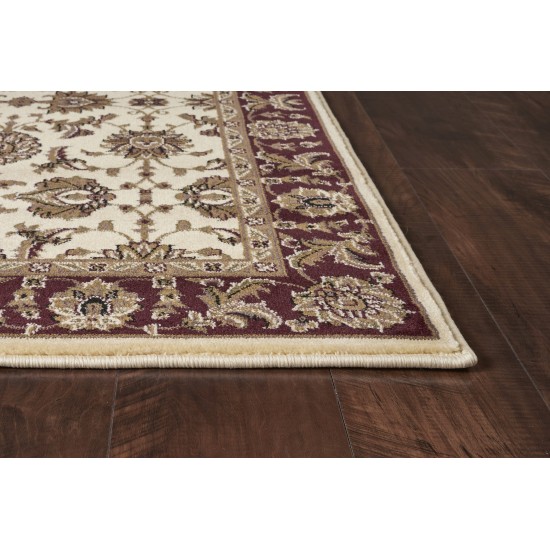 Cambridge 7312 Ivory/Red Kashan 2'2" x 7'11" Runner Rug