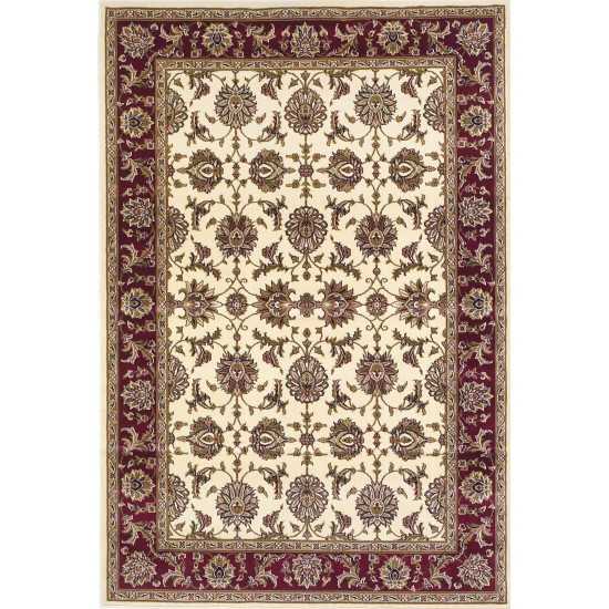 Cambridge 7312 Ivory/Red Kashan 3'3" x 4'11" Rug