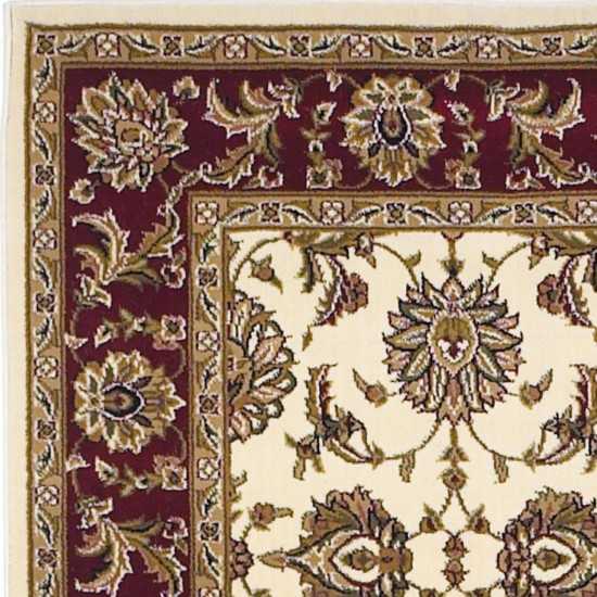Cambridge 7312 Ivory/Red Kashan 5'3" x 7'7" Rug