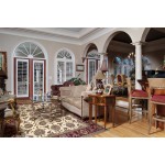 Cambridge 7312 Ivory/Red Kashan 5'3" x 7'7" Rug