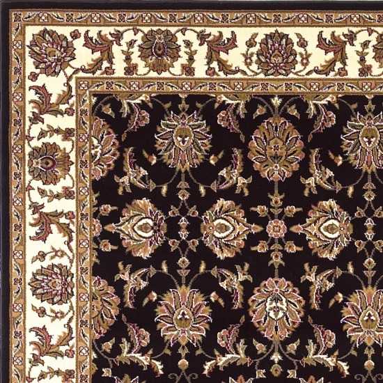 Cambridge Black/Ivory Kashan 20" x 31" Rug