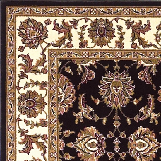 Cambridge Black/Ivory Kashan 20" x 31" Rug