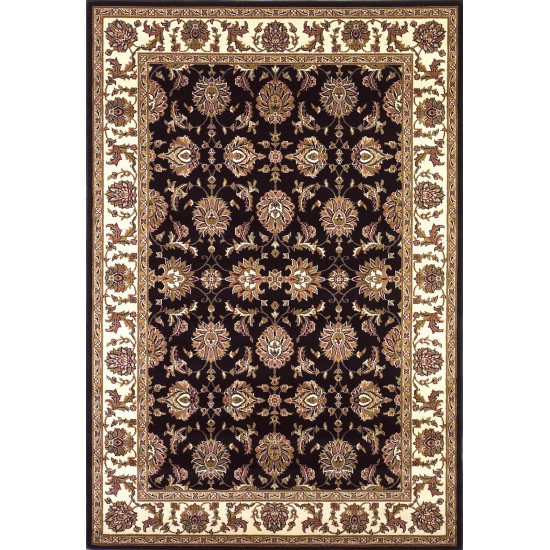 Cambridge Black/Ivory Kashan 3'3" x 4'11" Rug