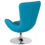 Egg Series Aqua Fabric Side Reception Chair