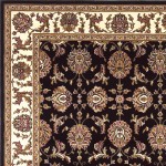 Cambridge Black/Ivory Kashan 5'3" x 7'7" Rug