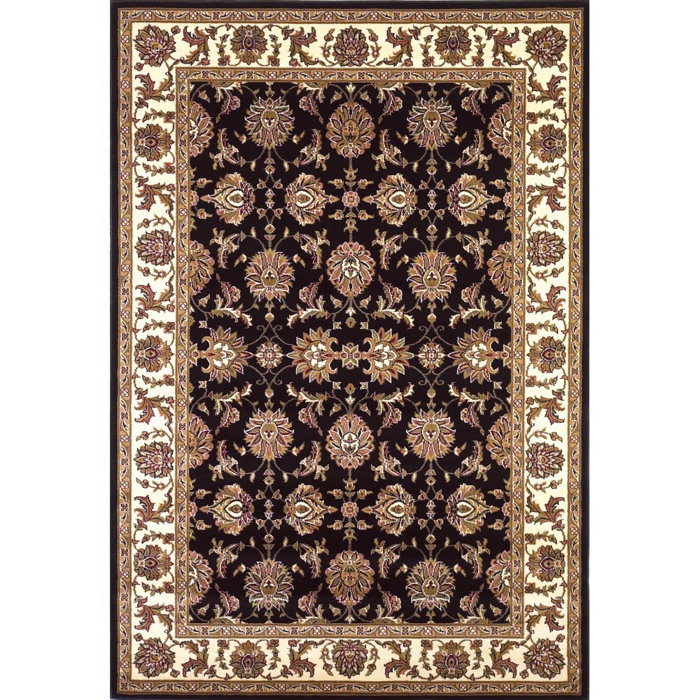 Cambridge Black/Ivory Kashan 7'7" x 10'10" Rug