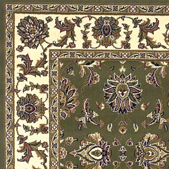 Cambridge Green/Ivory Kashan 7'7" x 10'10" Rug