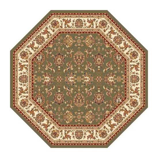 Cambridge Green/Ivory Kashan 7'7" Octagon Rug