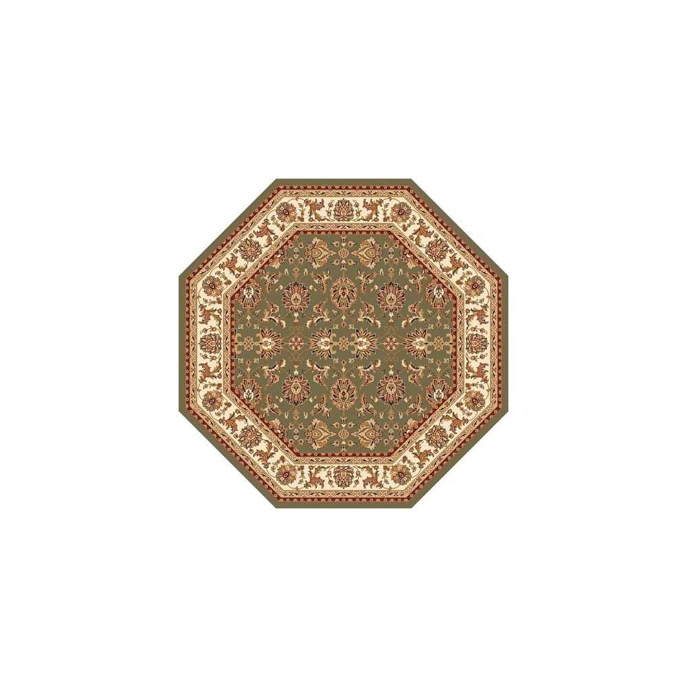 Cambridge Green/Ivory Kashan 7'7" Octagon Rug