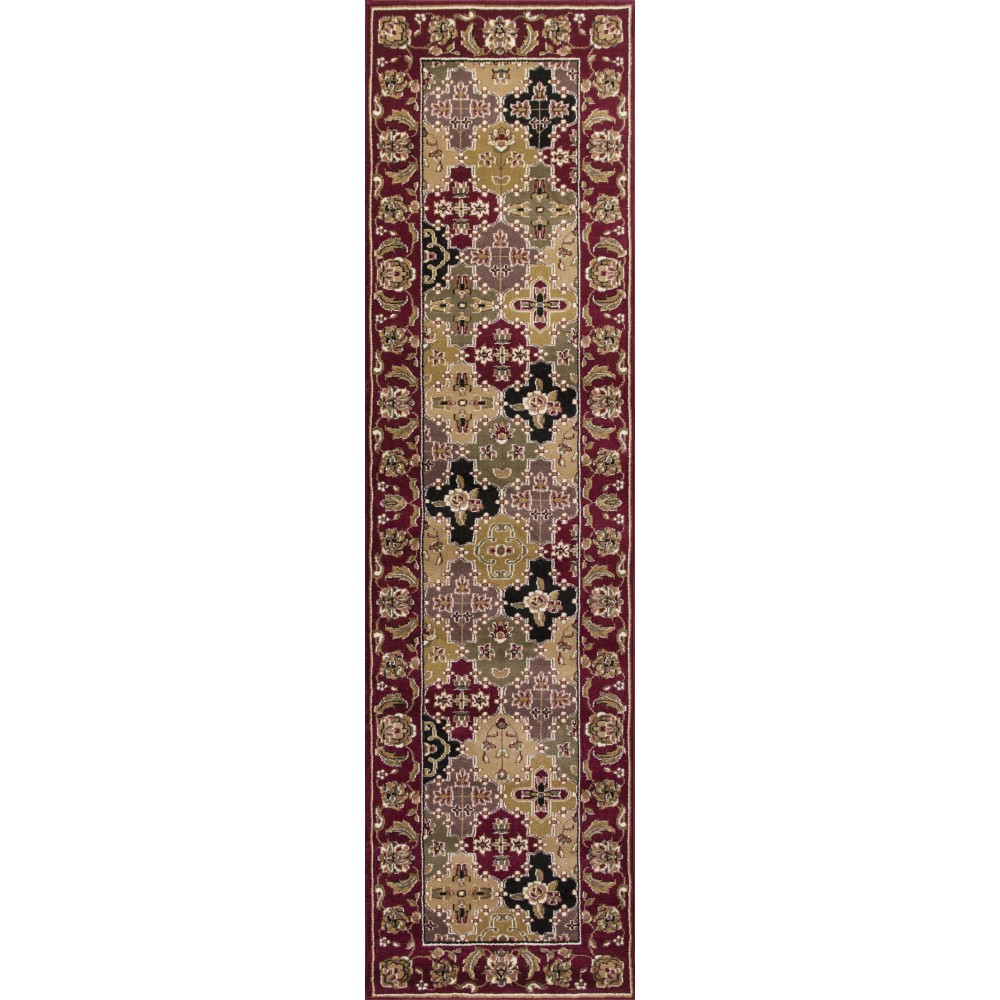 Cambridge Red Kashan Panel 2'2" x 7'11" Runner Rug