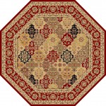 Cambridge Red Kashan Panel 7'7" Octagon Rug