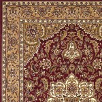 Cambridge Red/Beige Kashan Medallion 2'2" x 7'11" Runner Rug