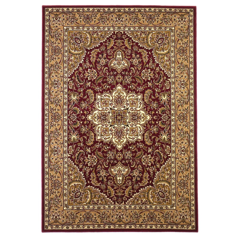 Cambridge Red/Beige Kashan Medallion 2'3" x 3'3" Rug