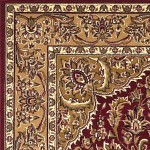 Cambridge Red/Beige Kashan Medallion 2'3" x 3'3" Rug