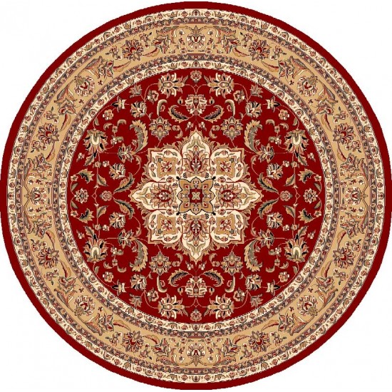 Cambridge Red/Beige Kashan Medallion 7'7" Round Rug