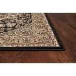 Cambridge Black/Beige Kashan Medallion 3'3" x 4'11" Rug