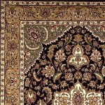 Cambridge Black/Beige Kashan Medallion 7'7" x 10'10" Rug