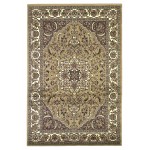 Cambridge Beige/Ivory Kashan Medallion 20" x 31" Rug