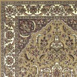 Cambridge Beige/Ivory Kashan Medallion 20" x 31" Rug