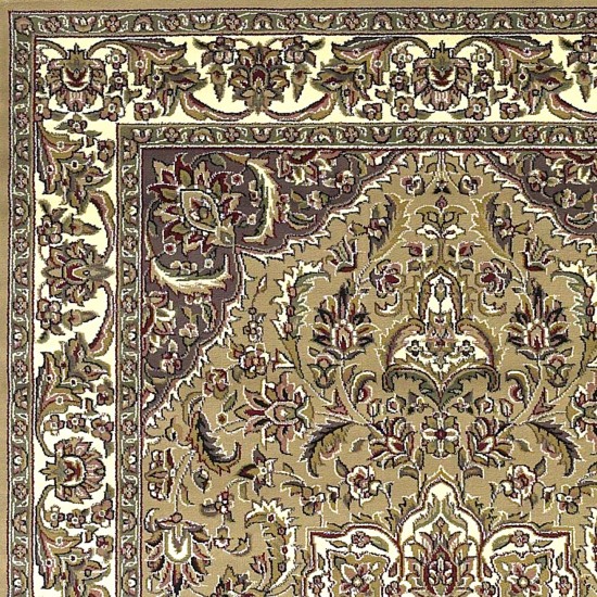 Cambridge Beige/Ivory Kashan Medallion 20" x 31" Rug