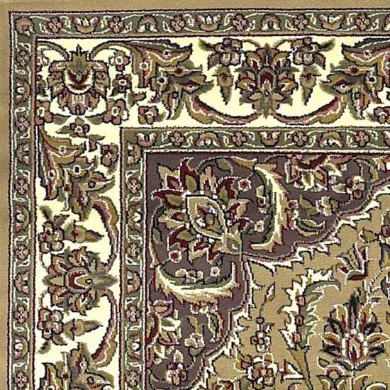 Cambridge Beige/Ivory Kashan Medallion 20" x 31" Rug