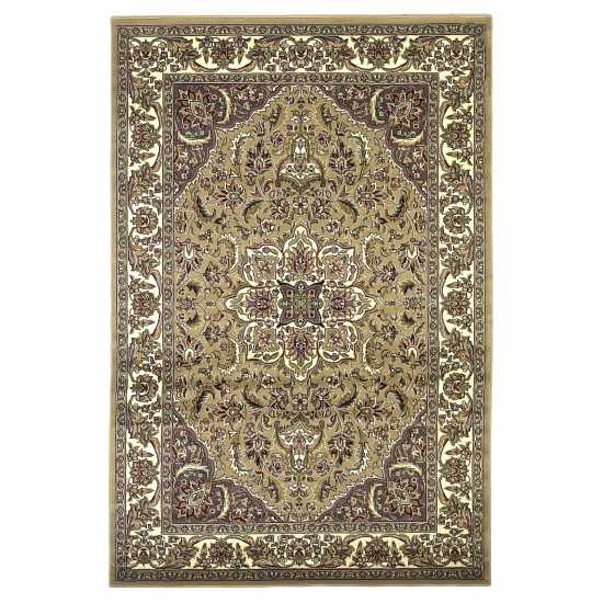 Cambridge Beige/Ivory Kashan Medallion 2'3" x 3'3" Rug