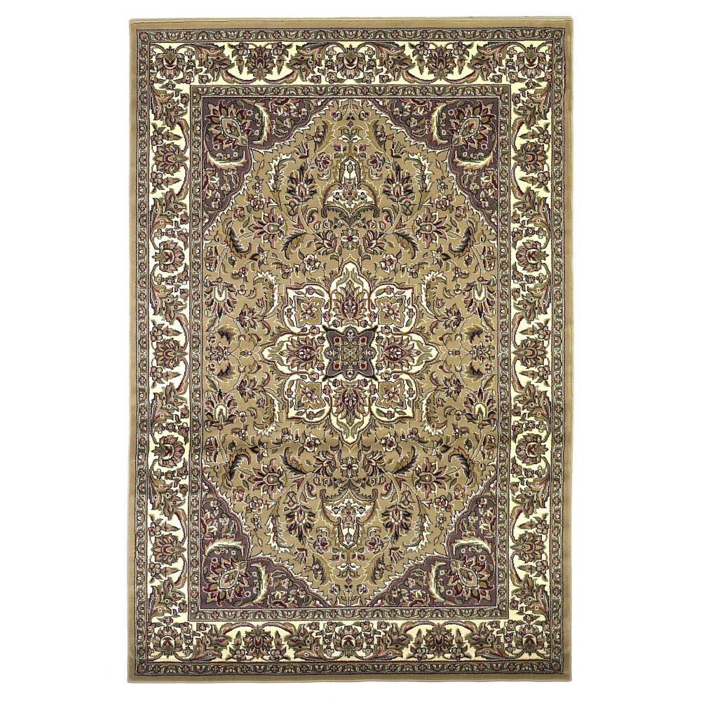 Cambridge Beige/Ivory Kashan Medallion 7'7" x 10'10" Rug