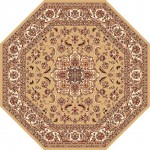 Cambridge Beige/Ivory Kashan Medallion 7'7" Octagon Rug