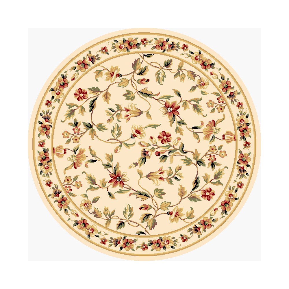 Cambridge Ivory Floral Vine 7'7" Round Rug