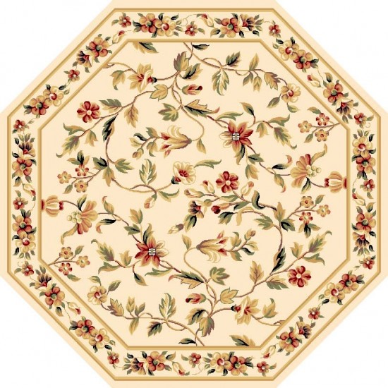 Cambridge Ivory Floral Vine 7'7" Octagon Rug