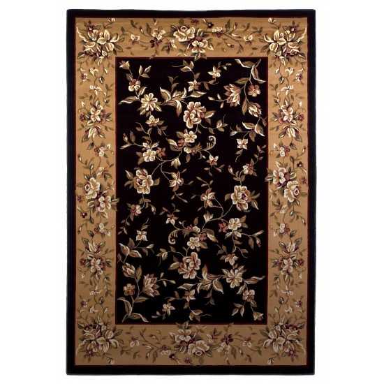 Cambridge Black/Beige Floral Delight 20" x 31" Rug