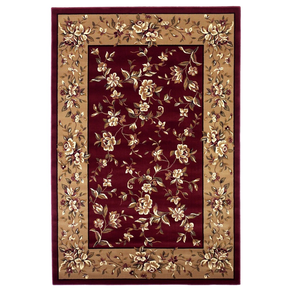 Cambridge Red/Beige Floral Delight 20" x 31" Rug