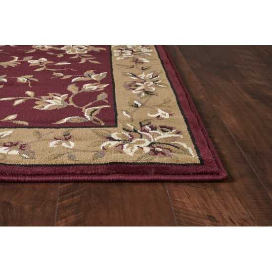 Cambridge Red/Beige Floral Delight 2'2" x 7'11" Runner Rug