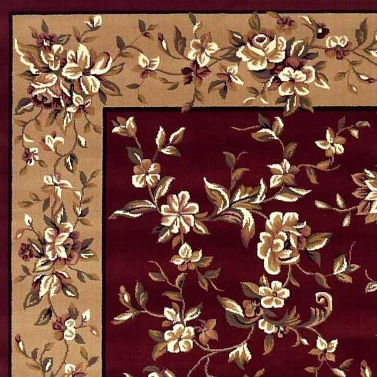 Cambridge Red/Beige Floral Delight 2'3" x 3'3" Rug