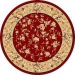 Cambridge Red/Beige Floral Delight 7'7" Round Rug