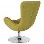 Egg Series Green Fabric Side Reception Chair