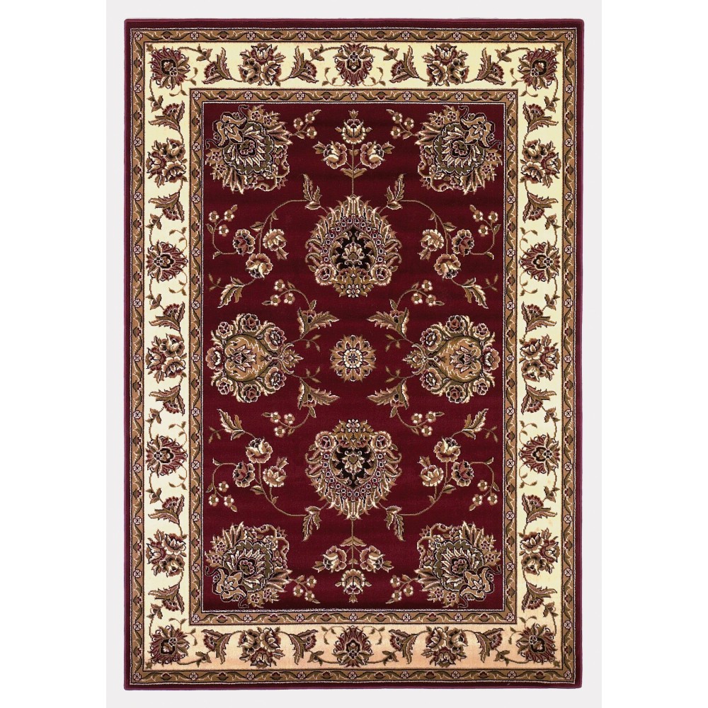 Cambridge Red /Ivory Floral Mahal 2'3" x 3'3" Rug