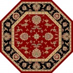 Cambridge Red/Black Bijar 7'7" Octagon Rug