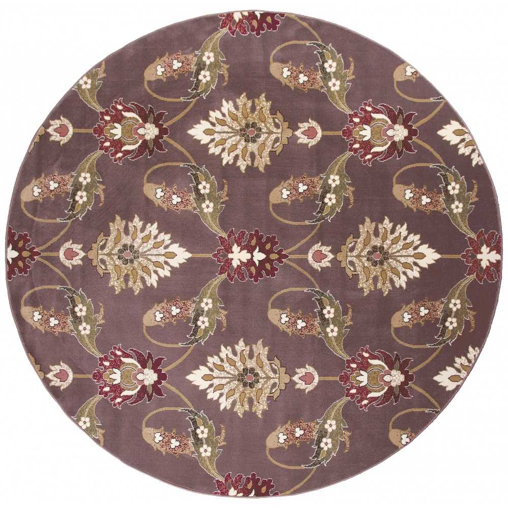 Cambridge Plum Palazzo 7'7" Round Rug