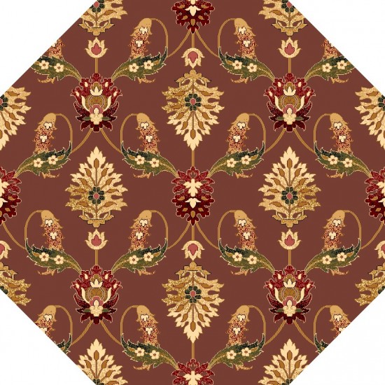 Cambridge Plum Palazzo 7'7" Octagon Rug