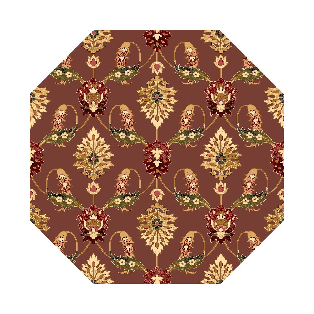 Cambridge Plum Palazzo 7'7" Octagon Rug