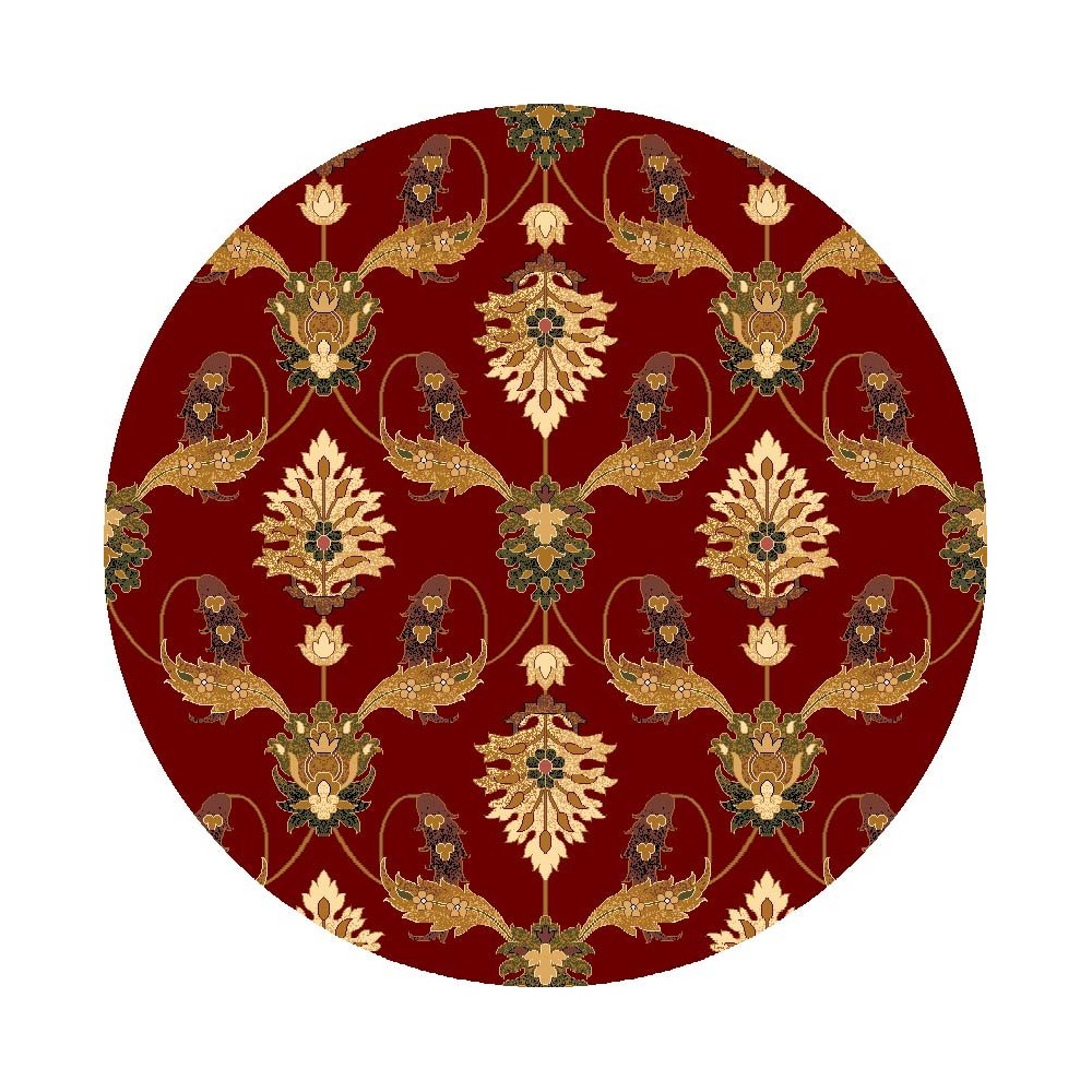 Cambridge Red Palazzo 7'7" Round Rug