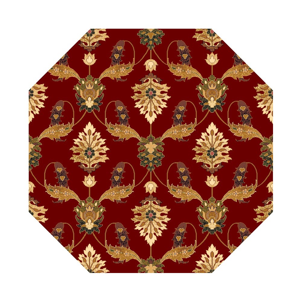 Cambridge Red Palazzo 7'7" Octagon Rug Cambridge Red Palazzo 7'7" Octagon Rug