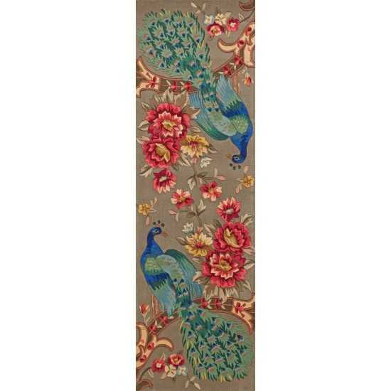 Catalina Sage Peacock Flora 2'6" x 8' Runner Rug