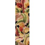 Catalina Black Calla Lilies 2'6" x 8' Runner Rug